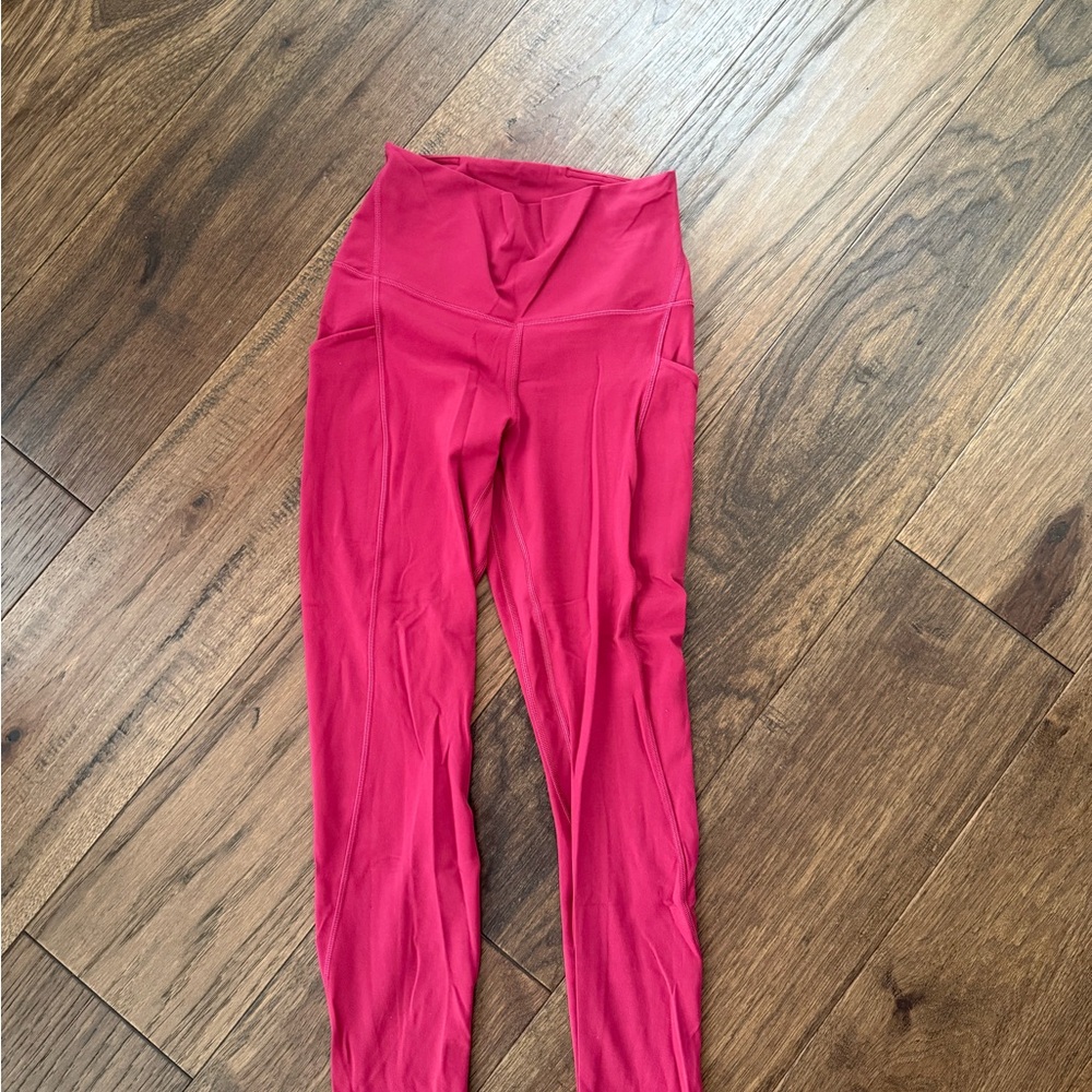 lululemon athletica Red Leggings size 6